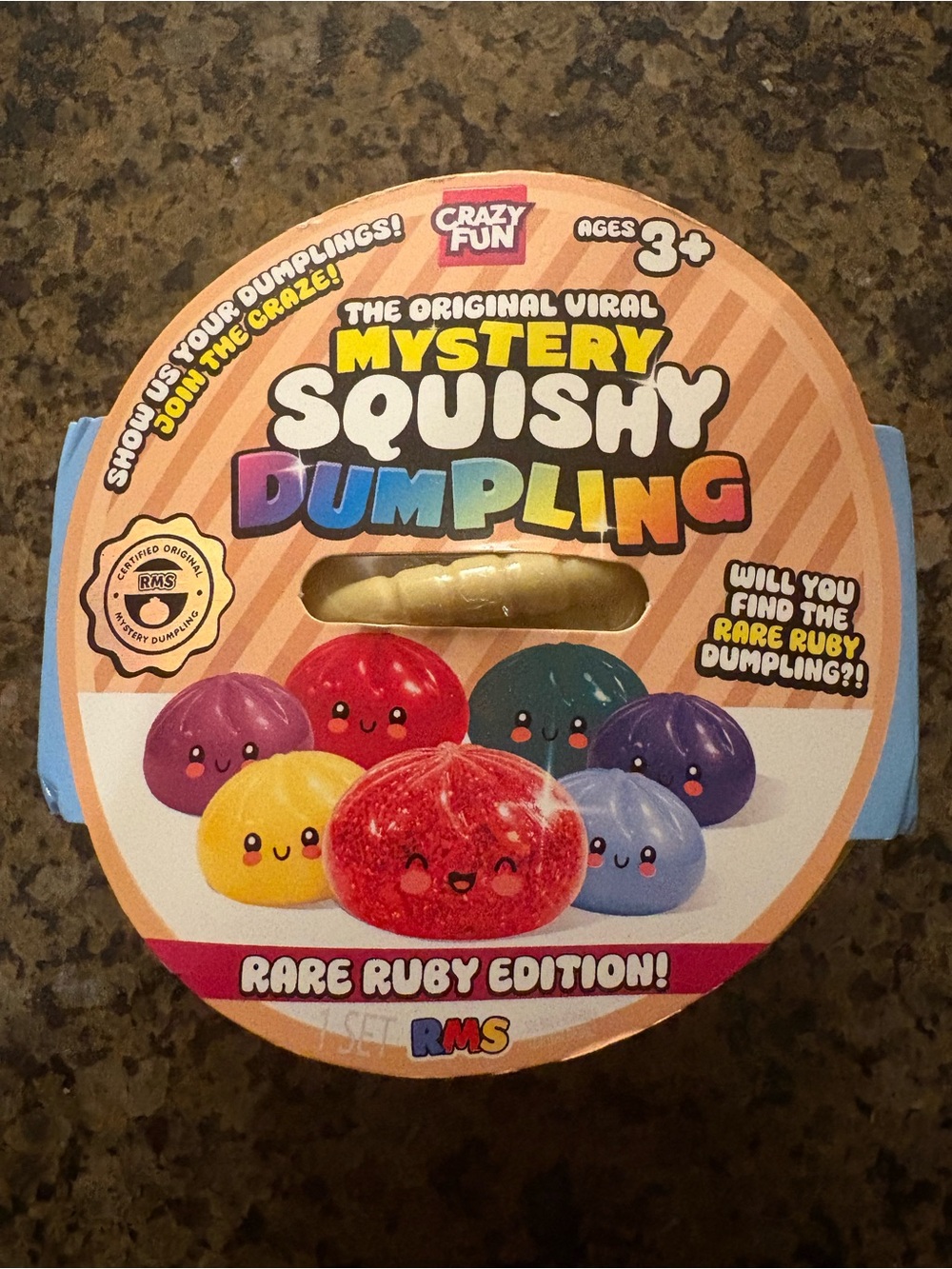 Mystery Squishy Dumpling - Red (Rare Ruby Edition)
